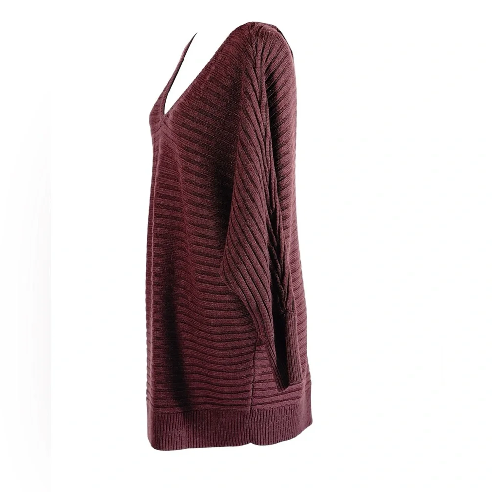 Soho New York & Company Burgundy Open Back Sweater Tunic Knit Pullover – Size M - Picture 5 of 14
